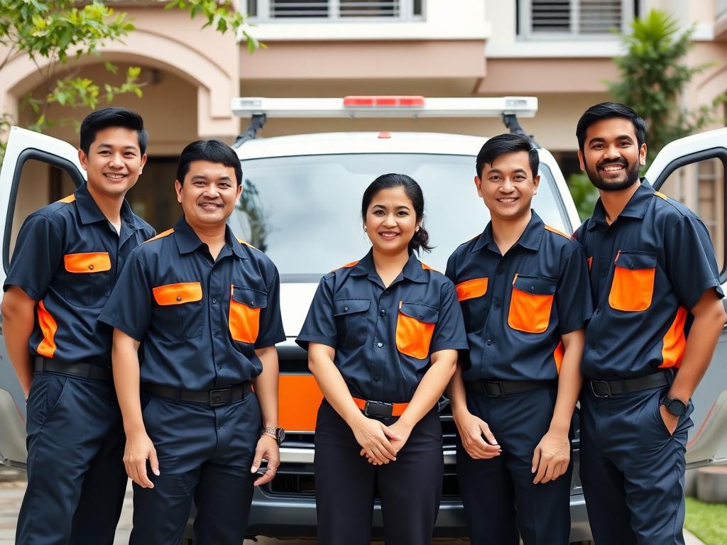 Sky Forma team on site at a Kuala Lumpur townhouse