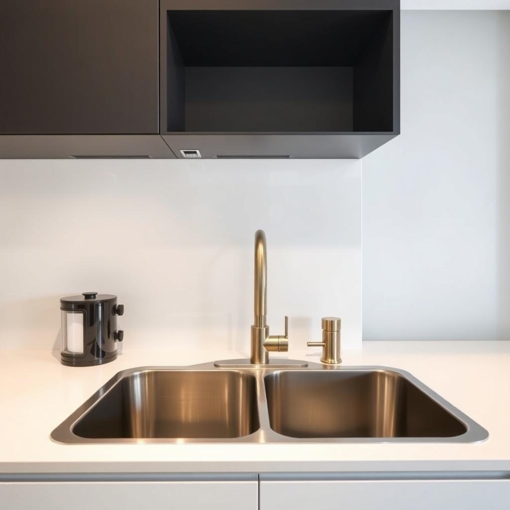 Modern kitchen plumbing rework with under-sink filtration